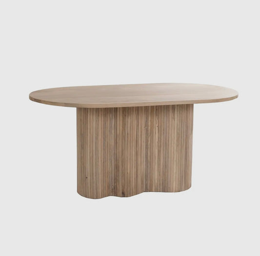 Scalloped Oak Dining Table