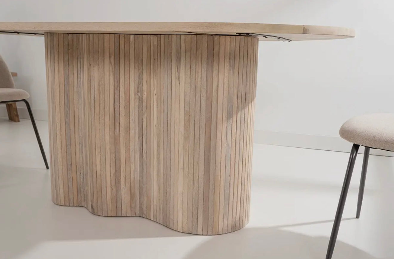 Scalloped Oak Dining Table